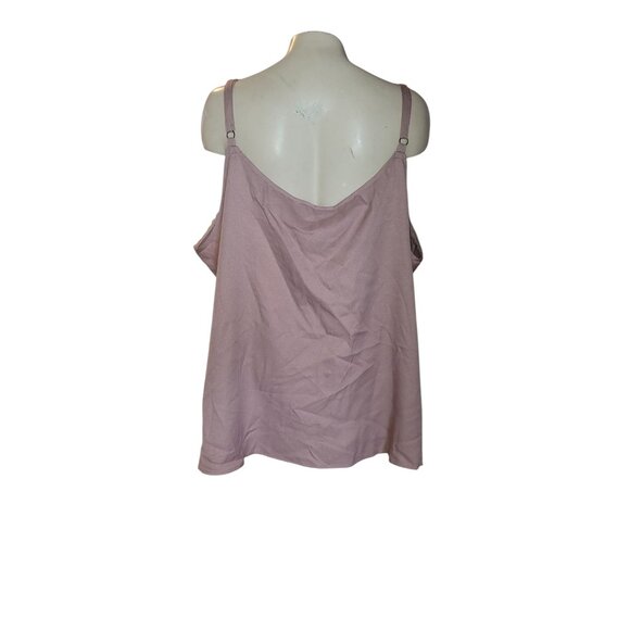 Bloomchic NEW Mauve Plus Size 26 Embroidered Floral Button Down Sleeveless Top‎ - Picture 3 of 10